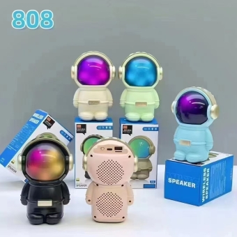 Blutooth Speaker with Space Theme Multi Colour Good Quality
